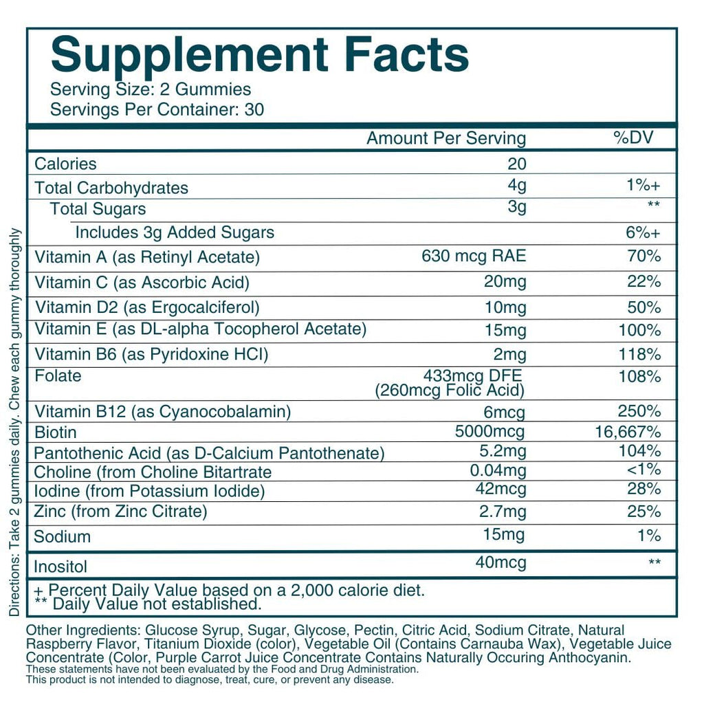 WEEM imported hair growth and collagen support gummies packaging
