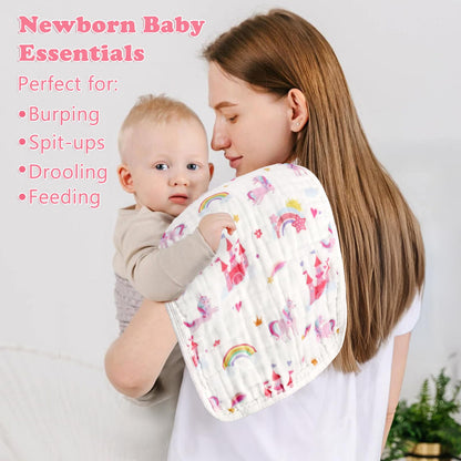 Decalsweet multi pack baby shower gift set featuring premium imported muslin wipes.