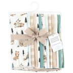 Folded Hudson Baby burp cloths showing soft texture