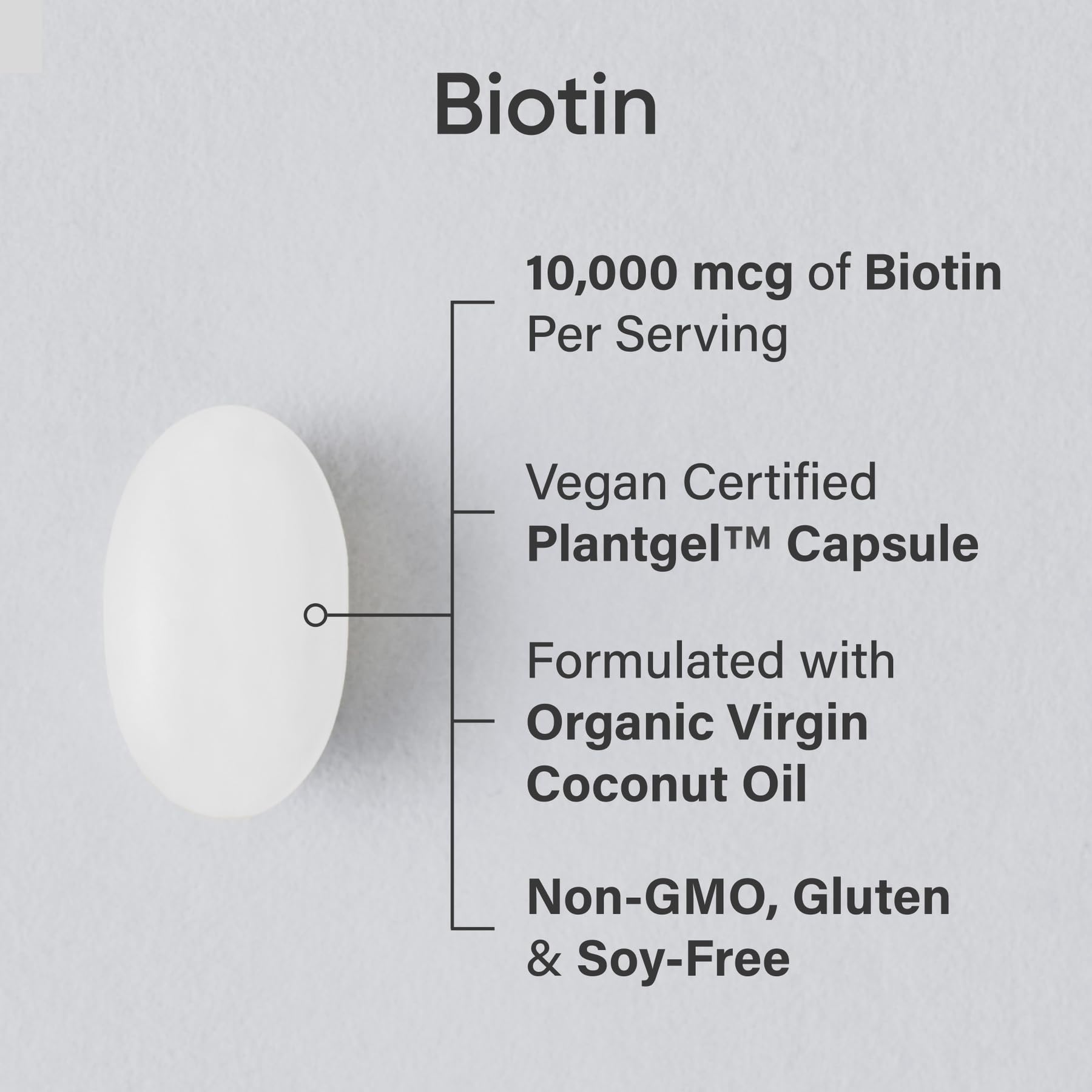 Sports Research Vitamin B7 supplement with organic coconut oil product label details and serving size instructions