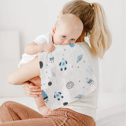 Soft muslin cotton fabric detail for baby skin