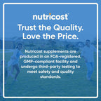 Close up view of quick release biotin capsules from the Nutricost brand