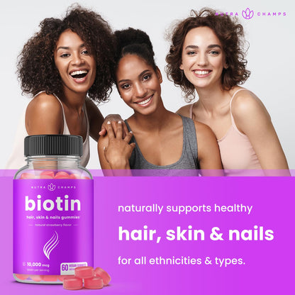 NutraChamps vitamins for hair skin and nails daily serving view