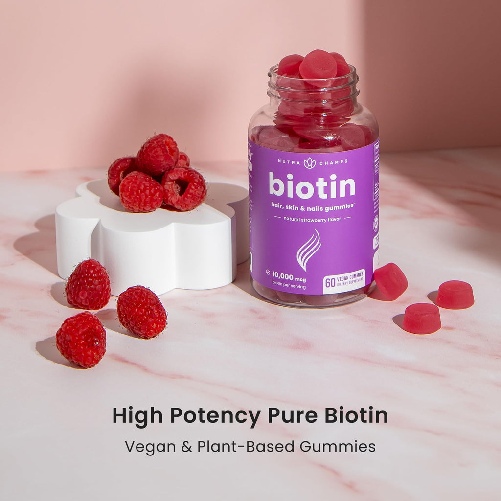 NutraChamps non GMO allergen free pectin based beauty gummies packaging
