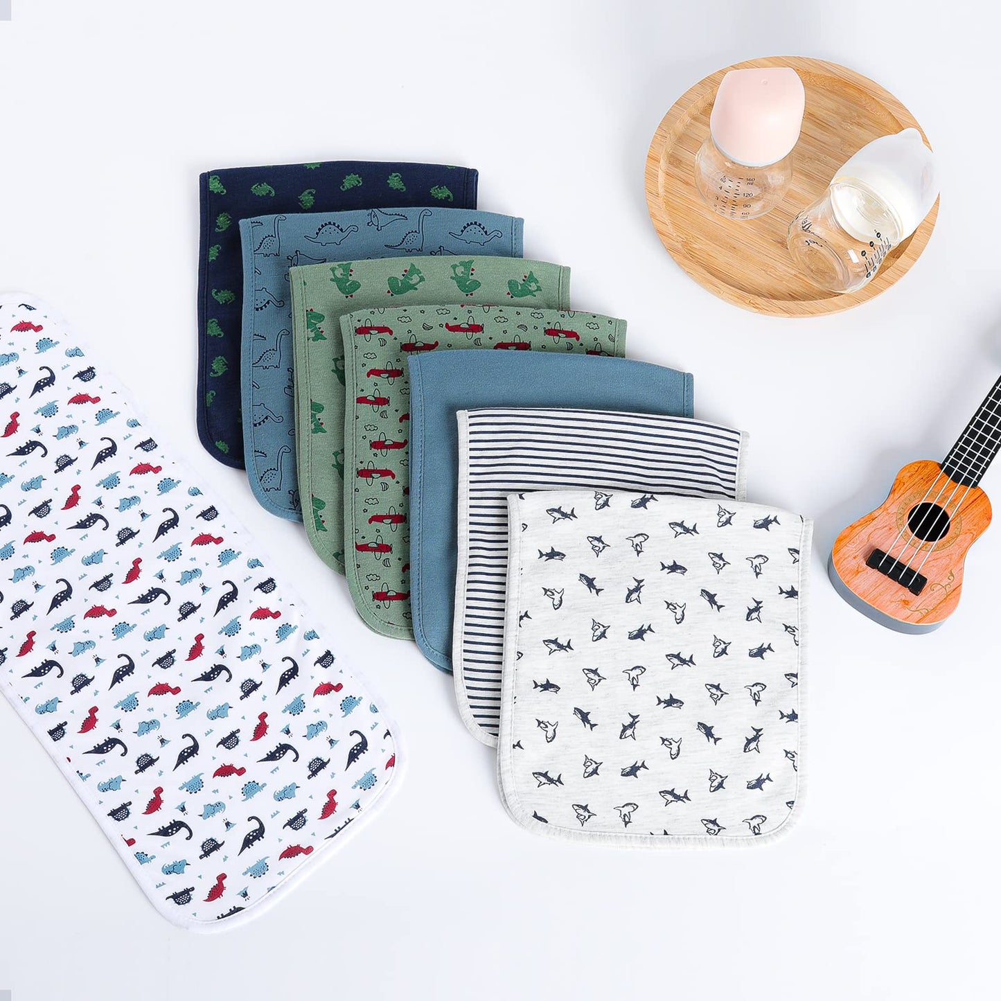 Durable organic cotton fabric of Hakochia burp cloths