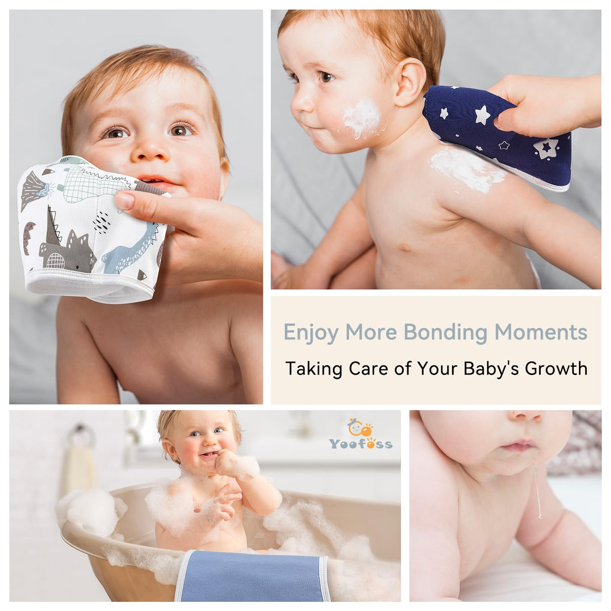 Yoofoss baby burp cloths used as a nursing cover