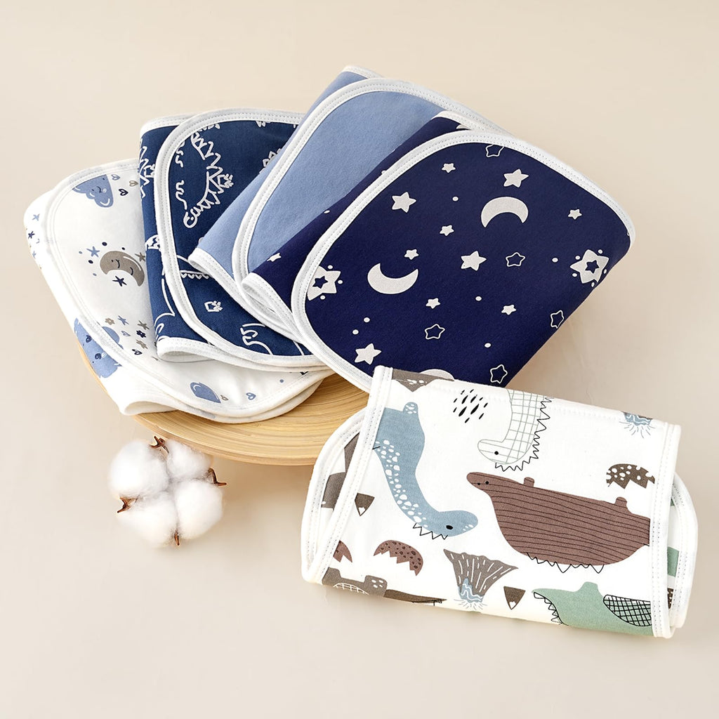 Yoofoss burp cloths neatly folded in a diaper bag
