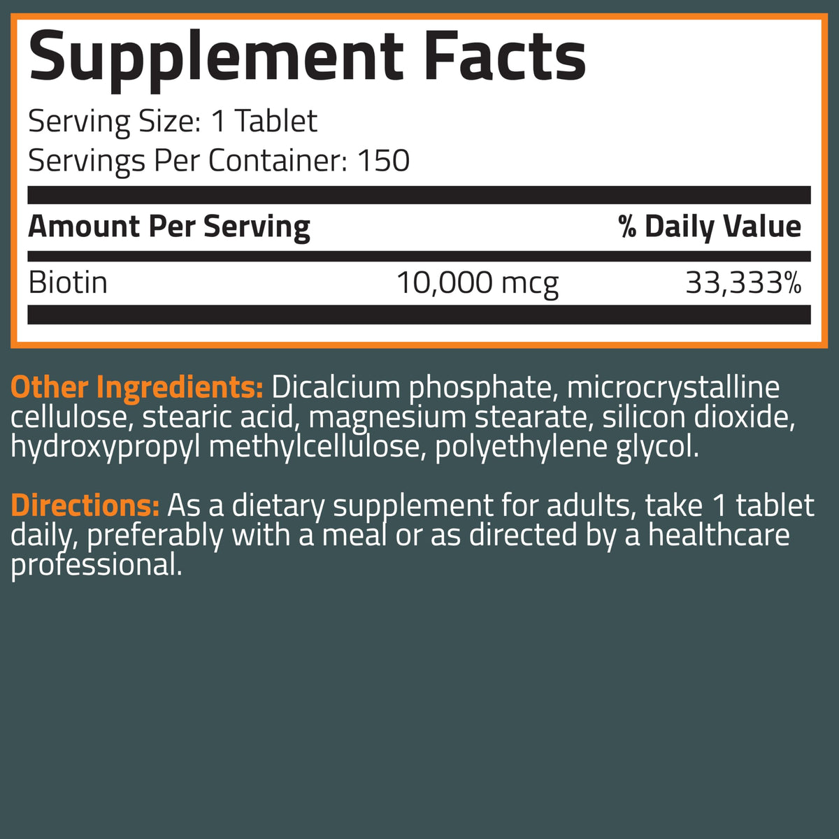 Bronson hair skin and nails supplement pills size comparison view