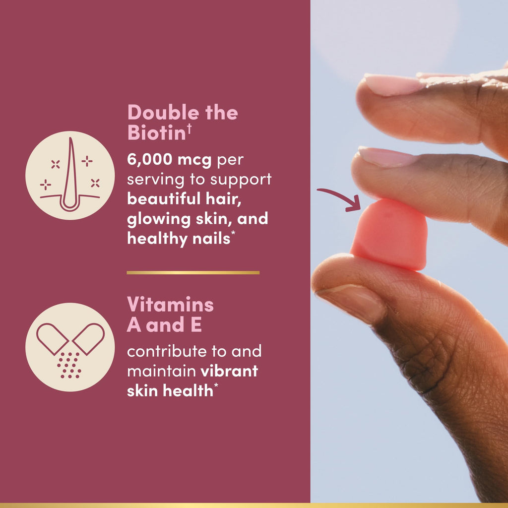 Natures Bounty pectin gummies high potency biotin bottle side angle