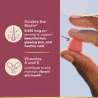 Natures Bounty pectin gummies high potency biotin bottle side angle