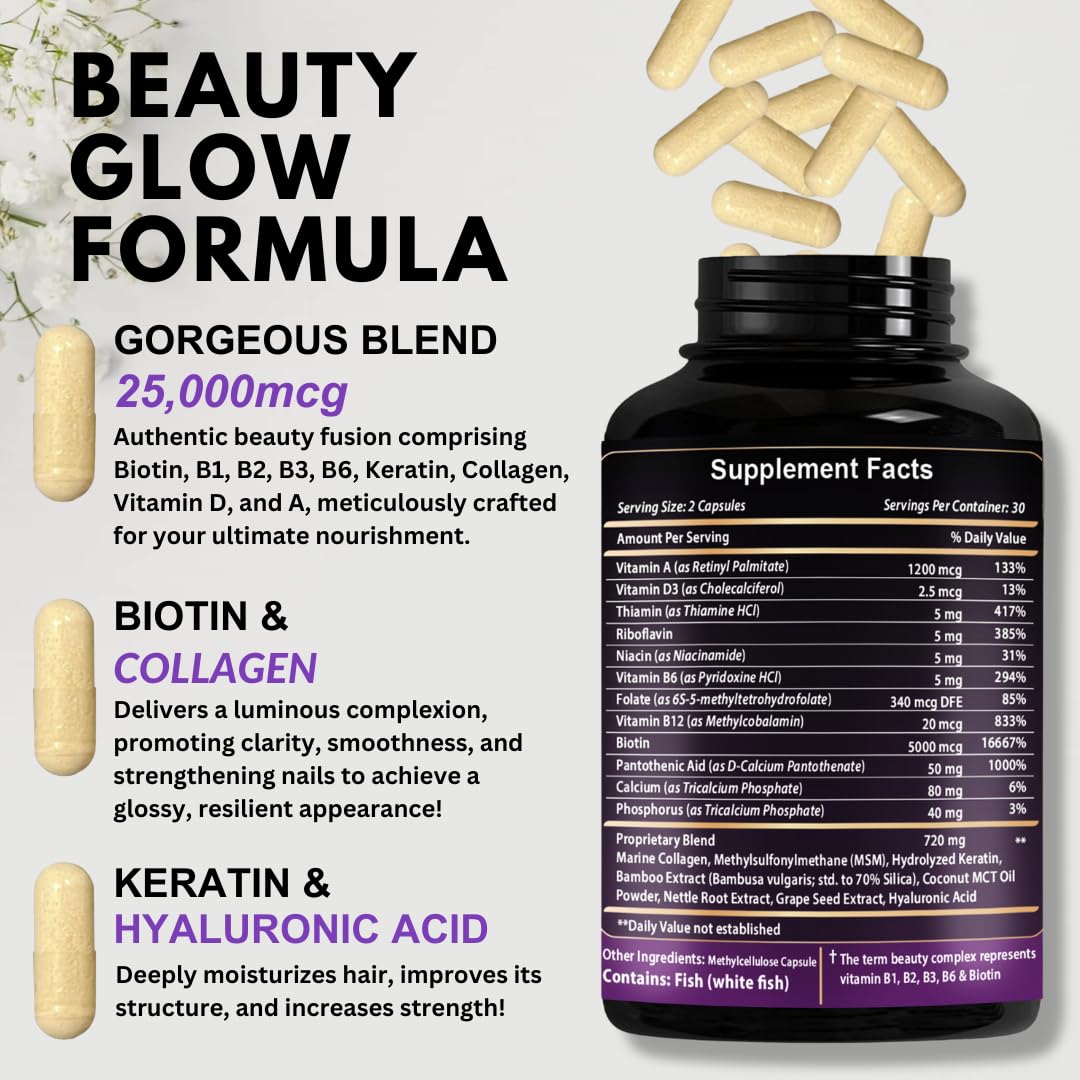 Vitboost Biotin supplement capsules showcasing the premium USA imported beauty complex bottle