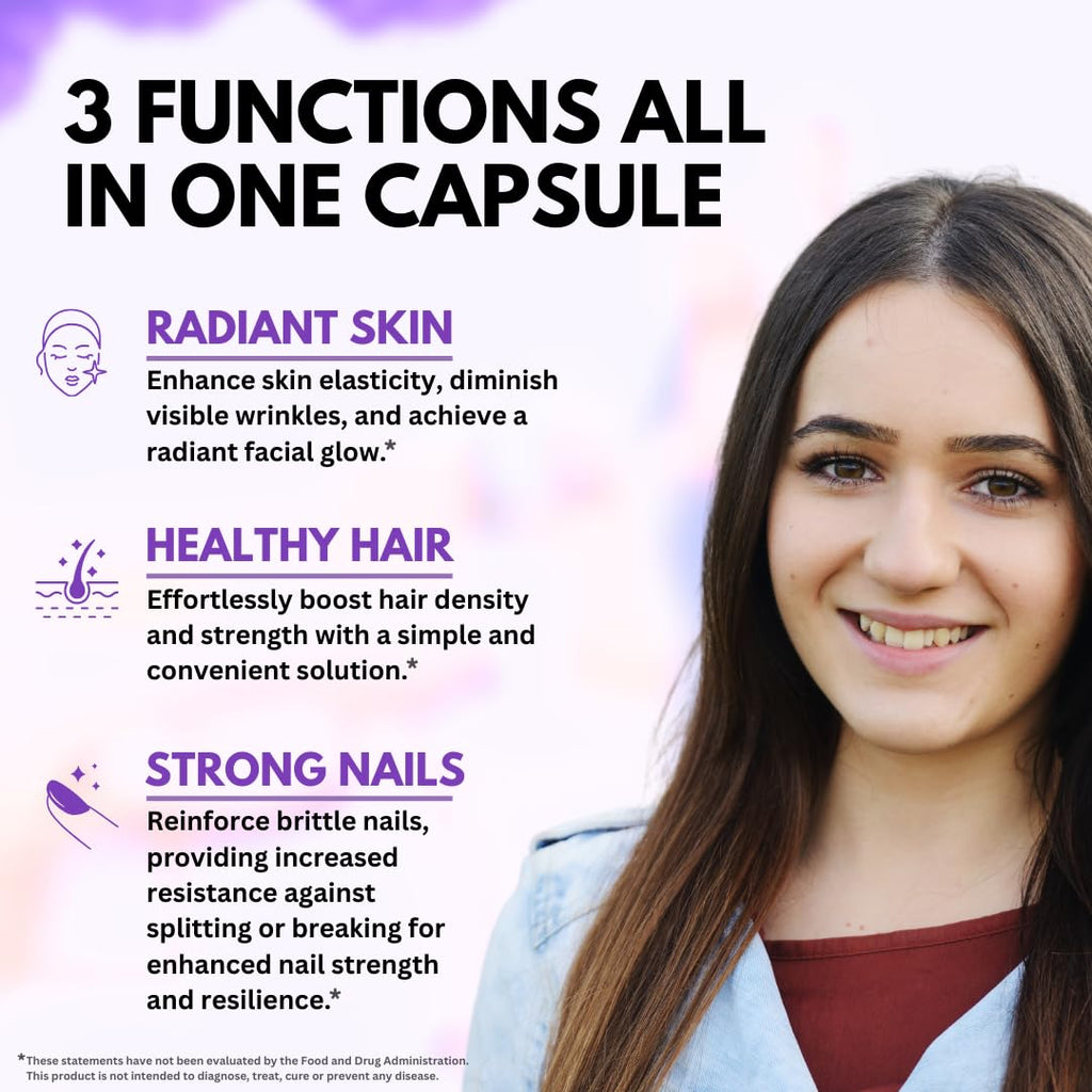 Close up of Vitboost supplement labeling indicating biotin collagen and keratin ingredients