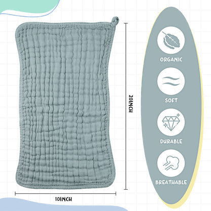 Close up detail of 6-layer absorbent muslin cotton fabric texture