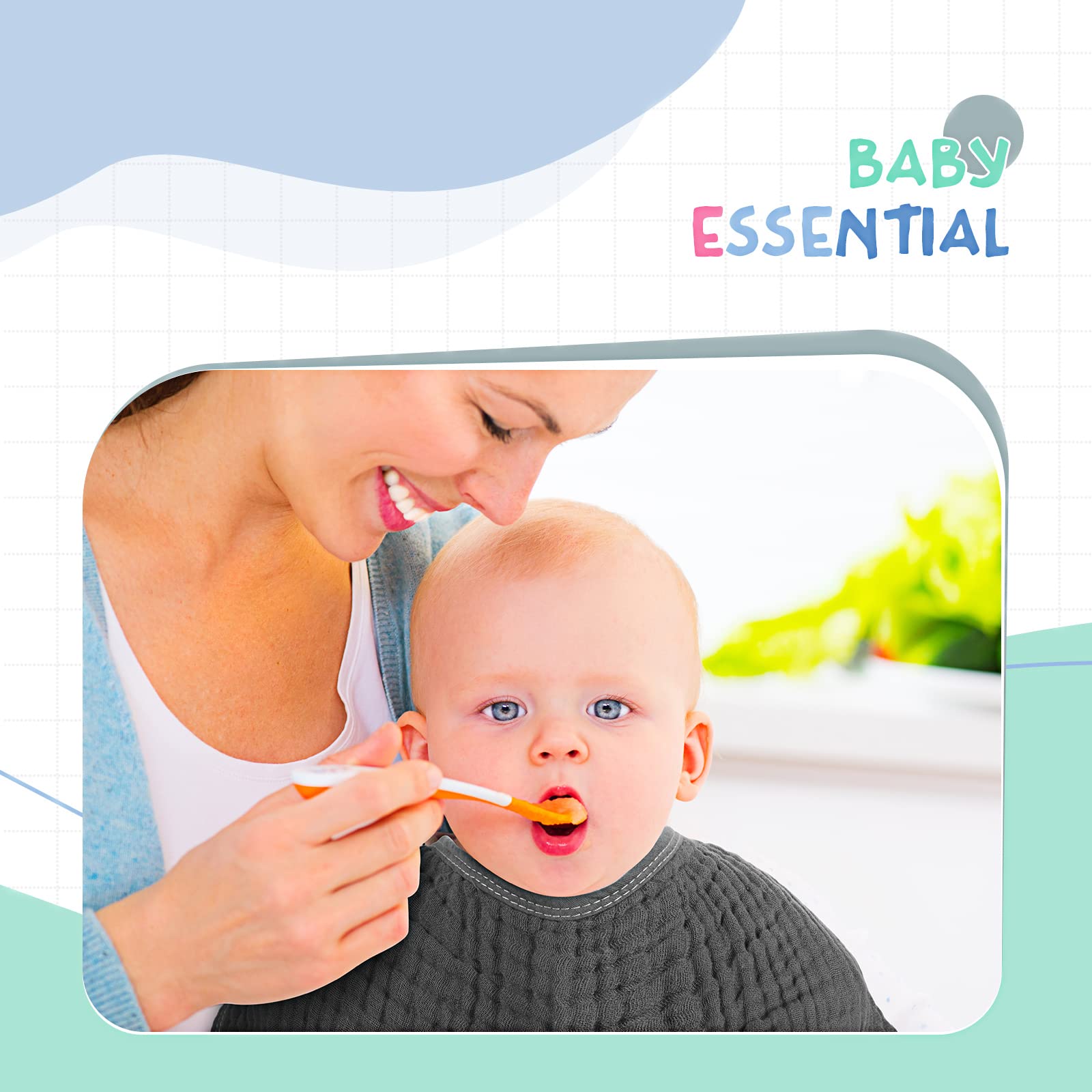 Parent using Irenare muslin burp cloth over shoulder for infant care