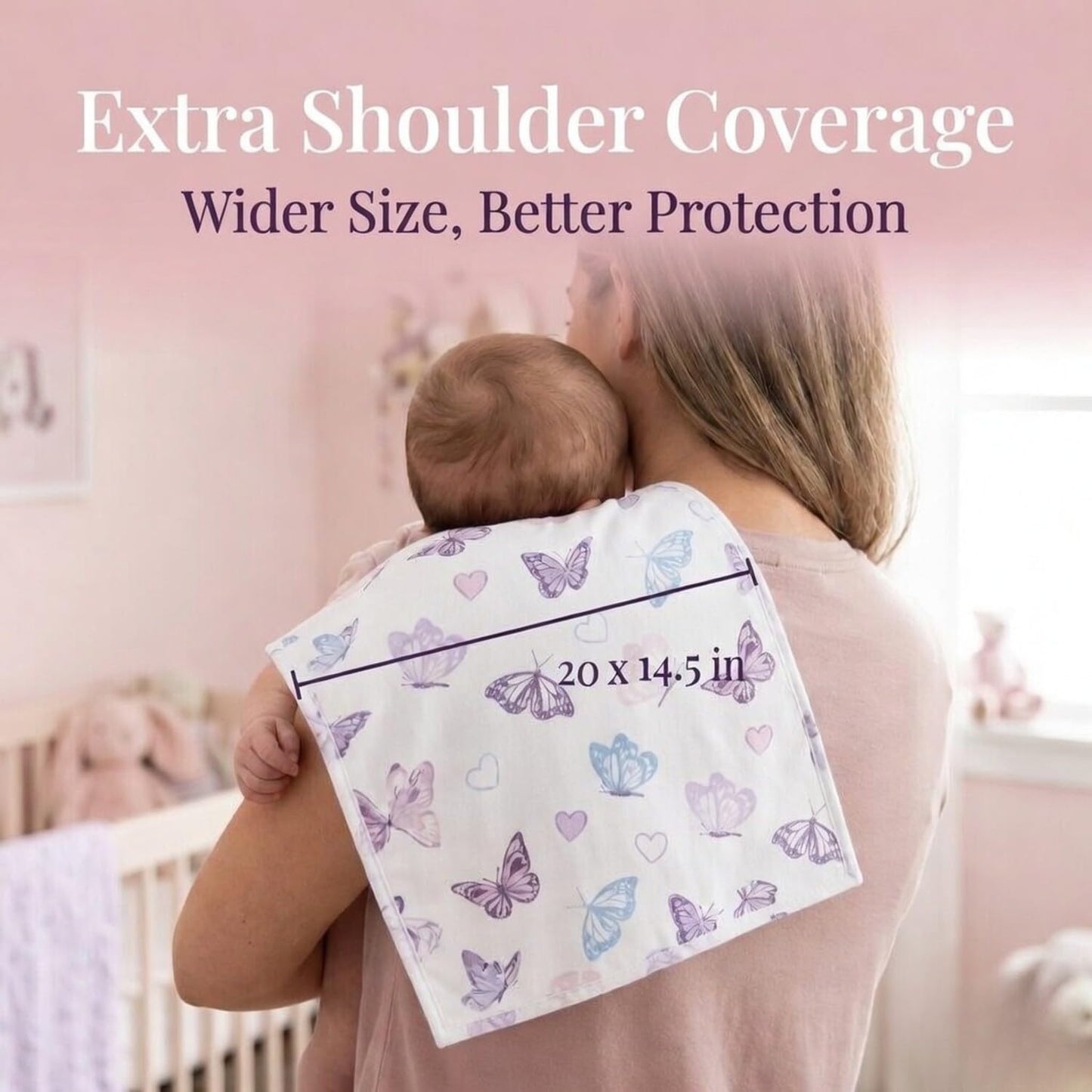Everyday Kids hypoallergenic cotton washcloths being used for infant care protection