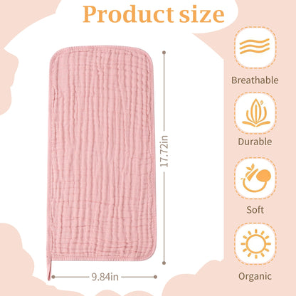 Close up view of the six layer premium cotton fabric highlighting the breathable muslin weave texture.