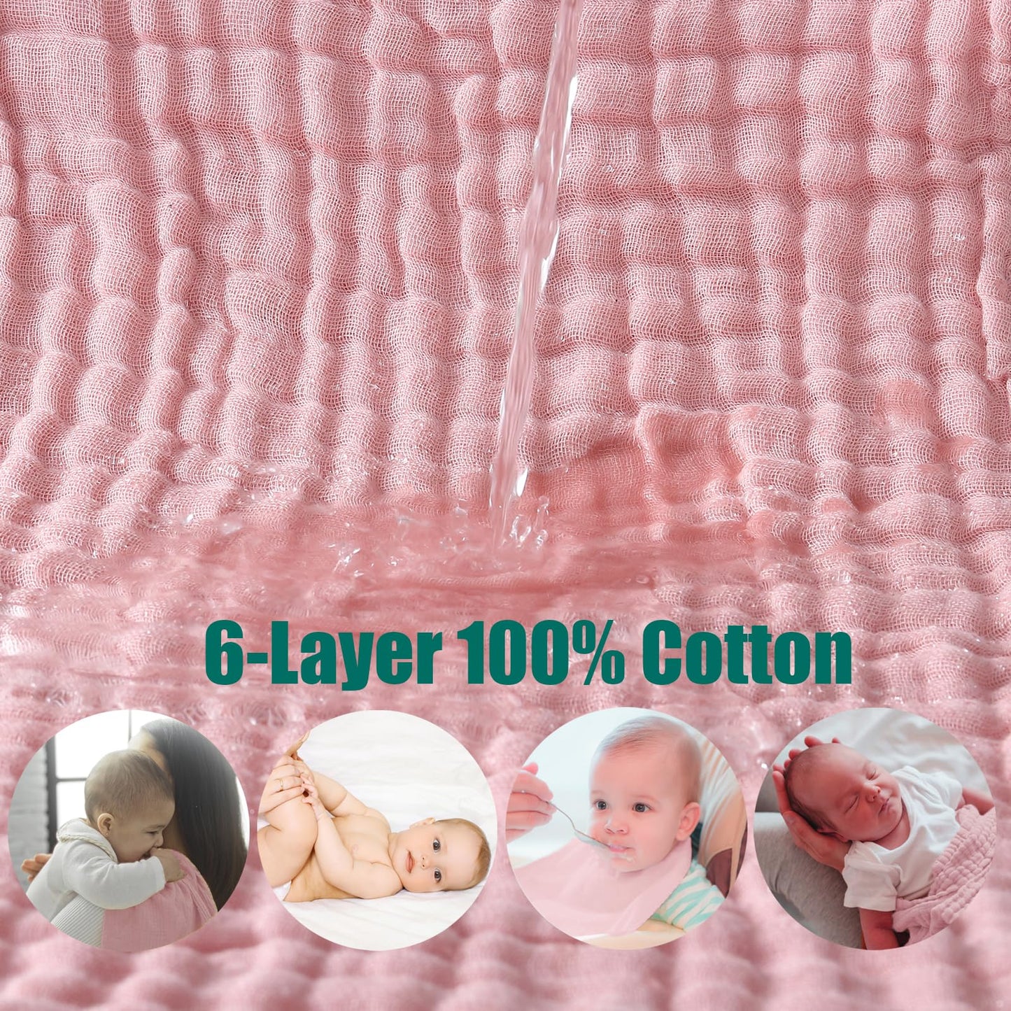 Oversized twenty by twelve inch baby burping cloth unfolded to demonstrate full shoulder coverage size.