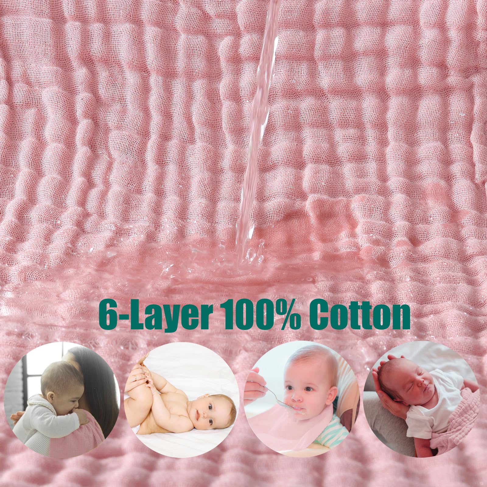 Oversized twenty by twelve inch baby burping cloth unfolded to demonstrate full shoulder coverage size.
