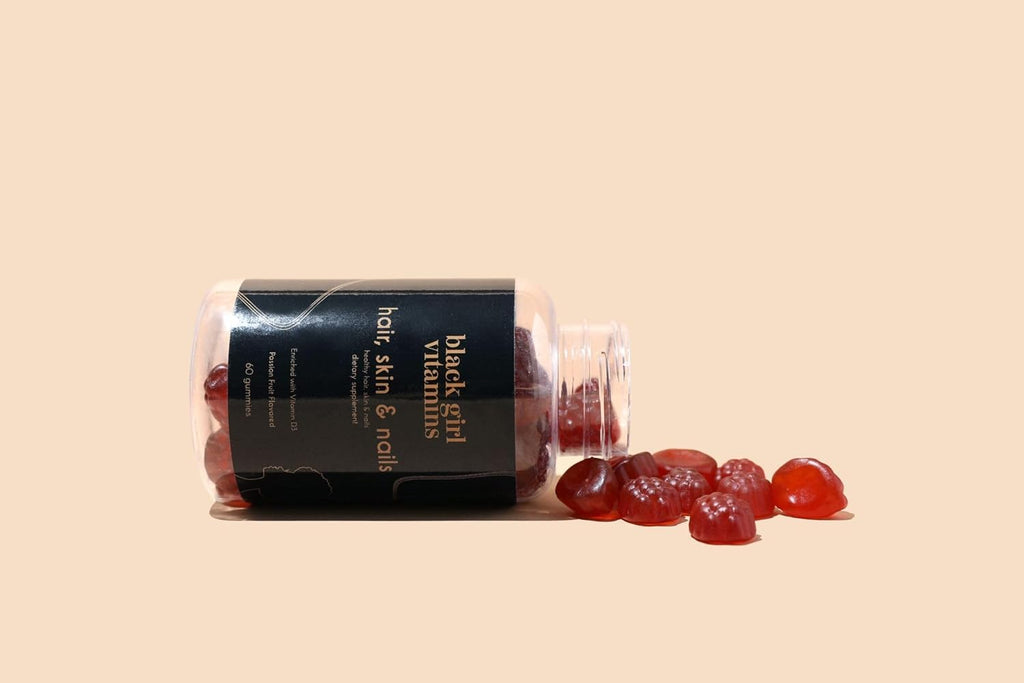 Black Girl Vitamins close up of passion fruit flavored nutritional gummies
