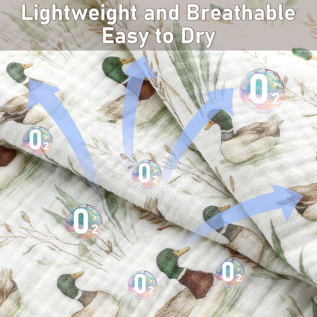 Close up view of the thick ultra soft premium cotton material weave of the Hahafelt infant spit up rags
