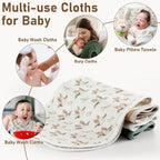 Durable Hahafelt pure cotton burp rags showing intact stitching and shape after being machine washed