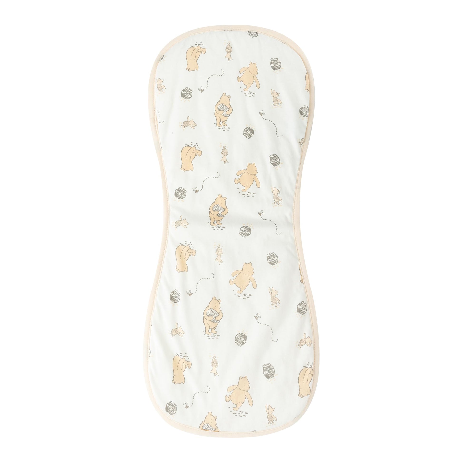 Three pack collection of imported Disney newborn spit up rags in neutral color palette options.