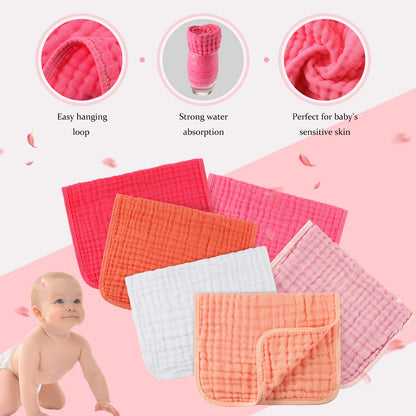 Stack of Hicarer newborn burping rags