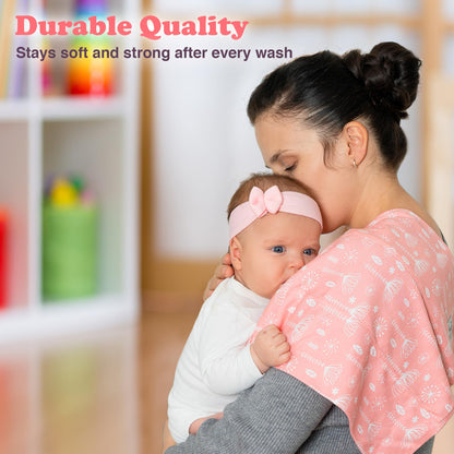 Soft absorbent cotton baby burp cloth detail