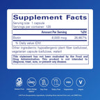 Pure Encapsulations Vitamin B7 120 capsules nutrition facts and allergen free label