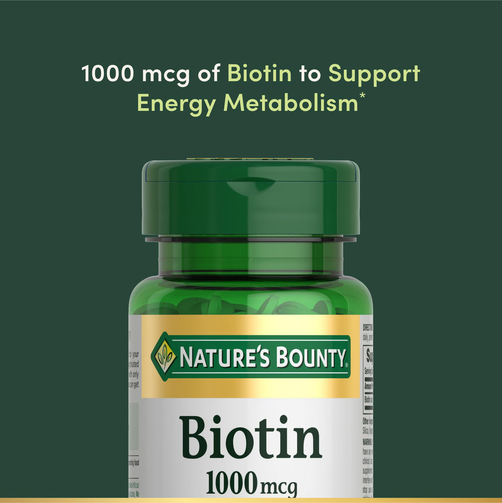 Nature's Bounty Biotin tablets ingredient list label