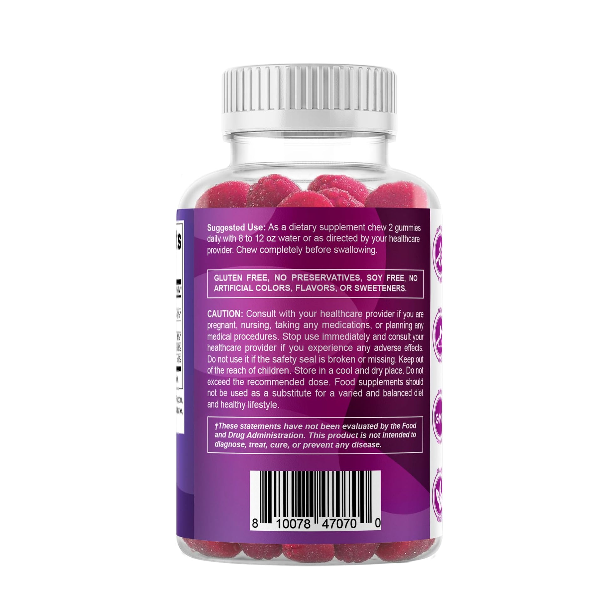 Vitamatic product packaging highlights detailing the 10000 mcg maximum strength formulation guidelines