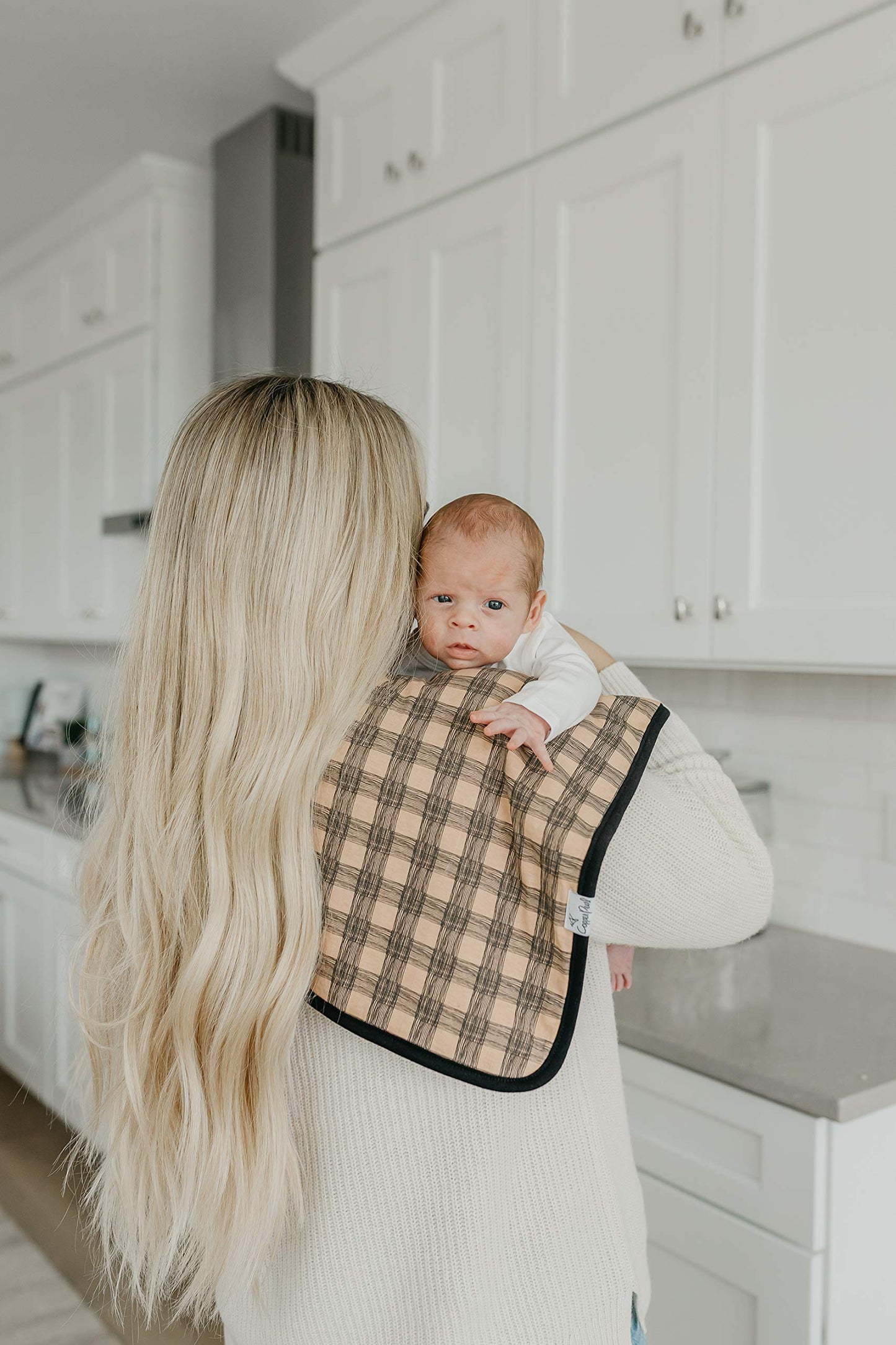 Stylish cotton burp cloths for baby boy or girl