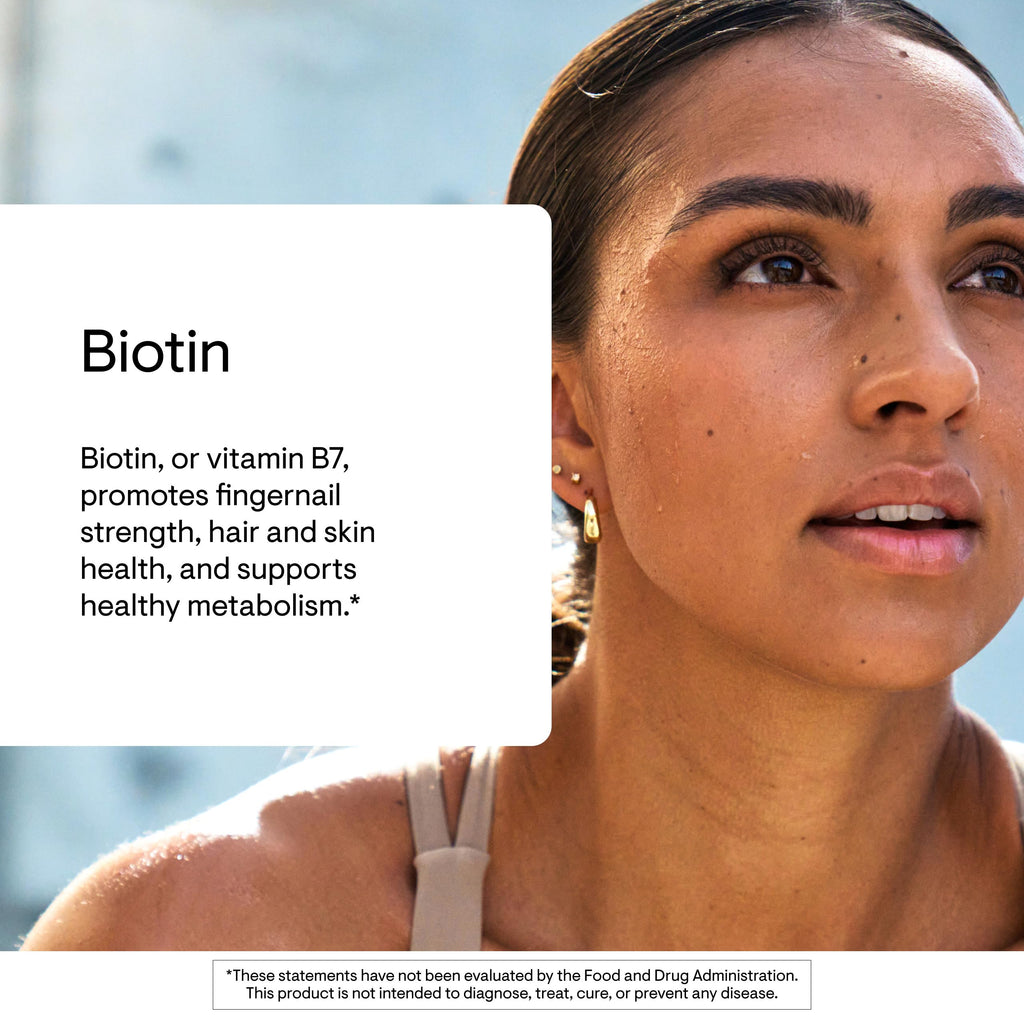 Thorne premium biotin capsules bottle showcasing third party certification details