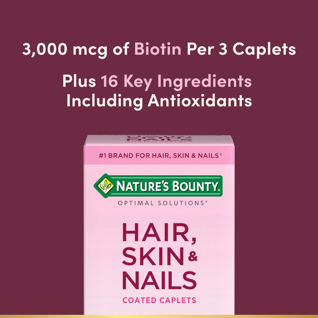 Natures Bounty coated caplets supplement bottle back label view