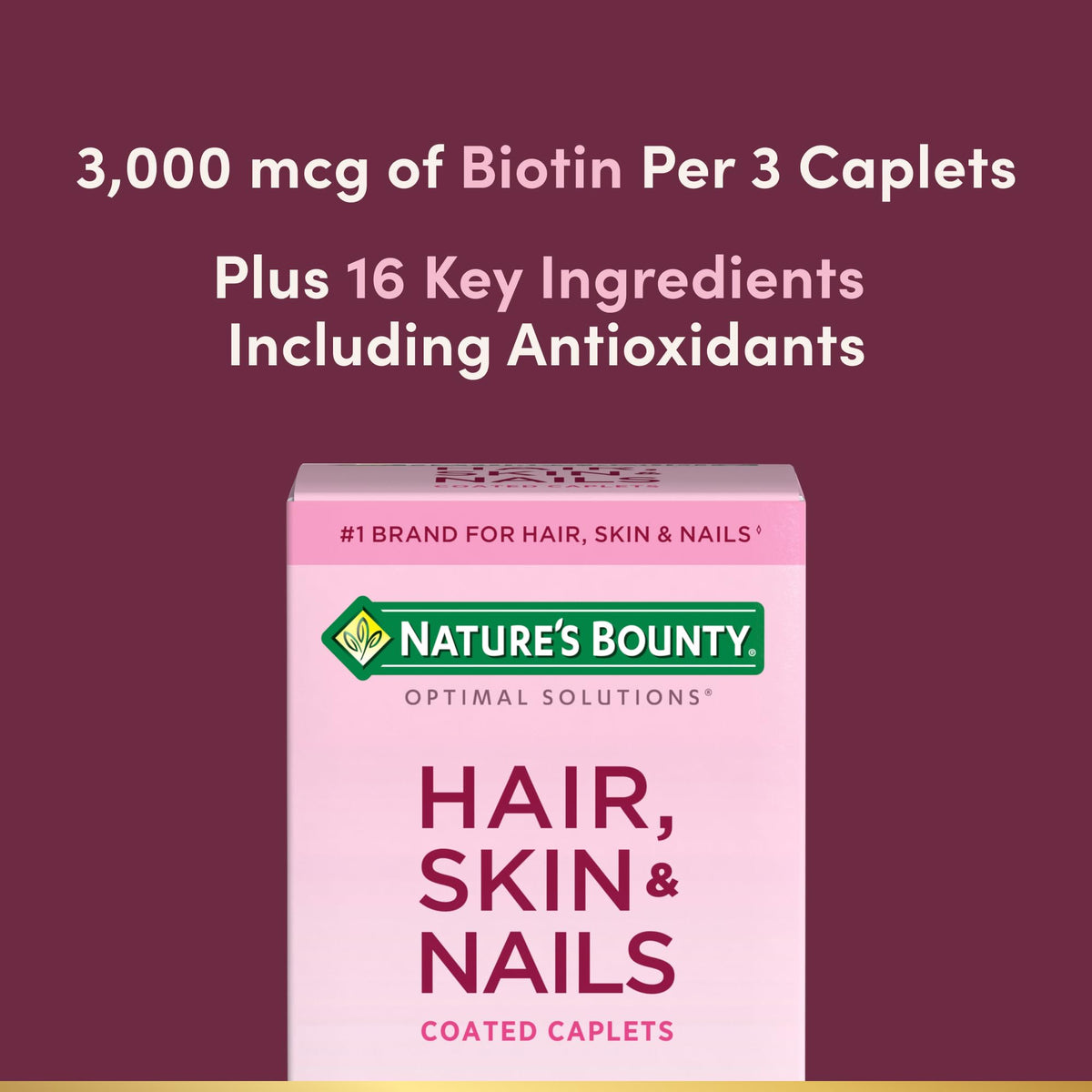 Natures Bounty coated caplets supplement bottle back label view