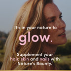 Natures Bounty hair skin and nails product bottle side profile
