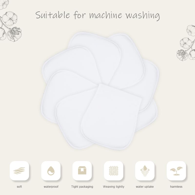 Size comparison of 9 by 18 inch baby burp cloth
