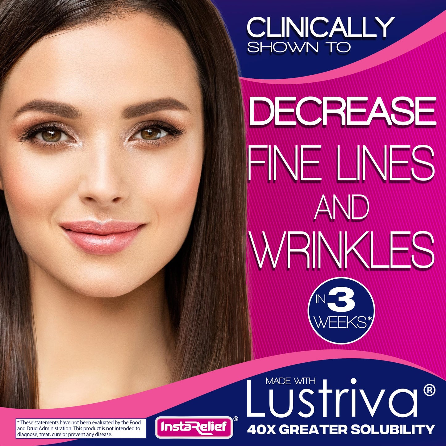 USA imported InstaRelief hair regrowth and anti aging micro tablets close up view