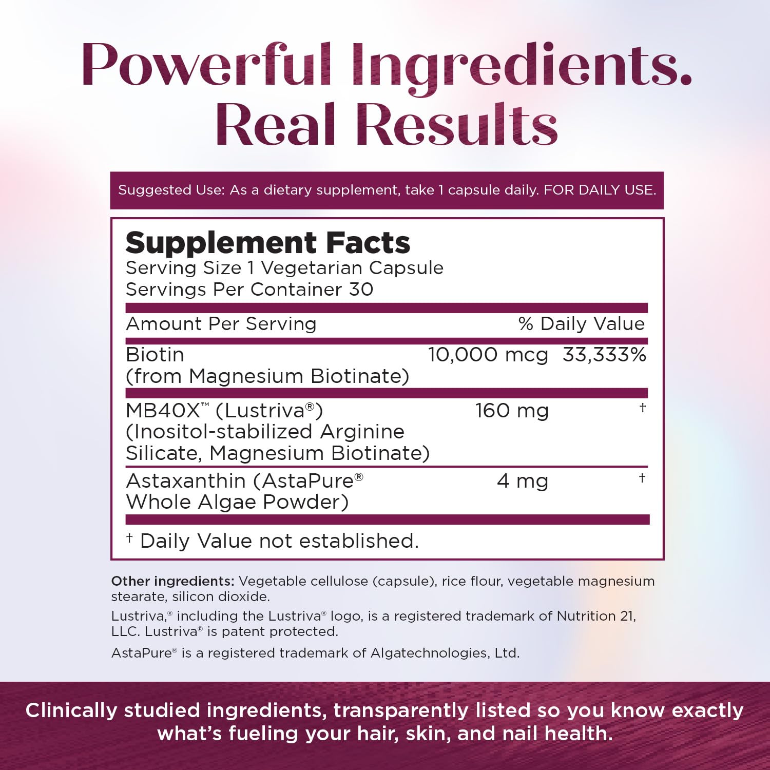 Purity Products MyBiotin ProClinical dietary supplement for smoother skin