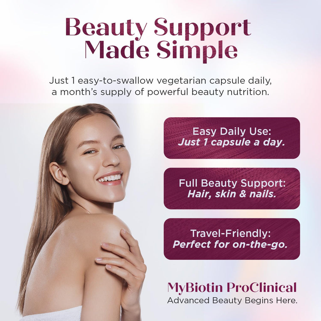 Authentic Purity Products MyBiotin supplement bottle side panel facts