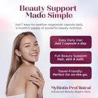 Authentic Purity Products MyBiotin supplement bottle side panel facts