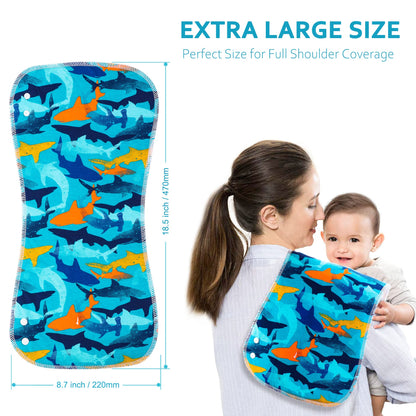 Benoxine cotton burp cloth showing 3-layer thickness