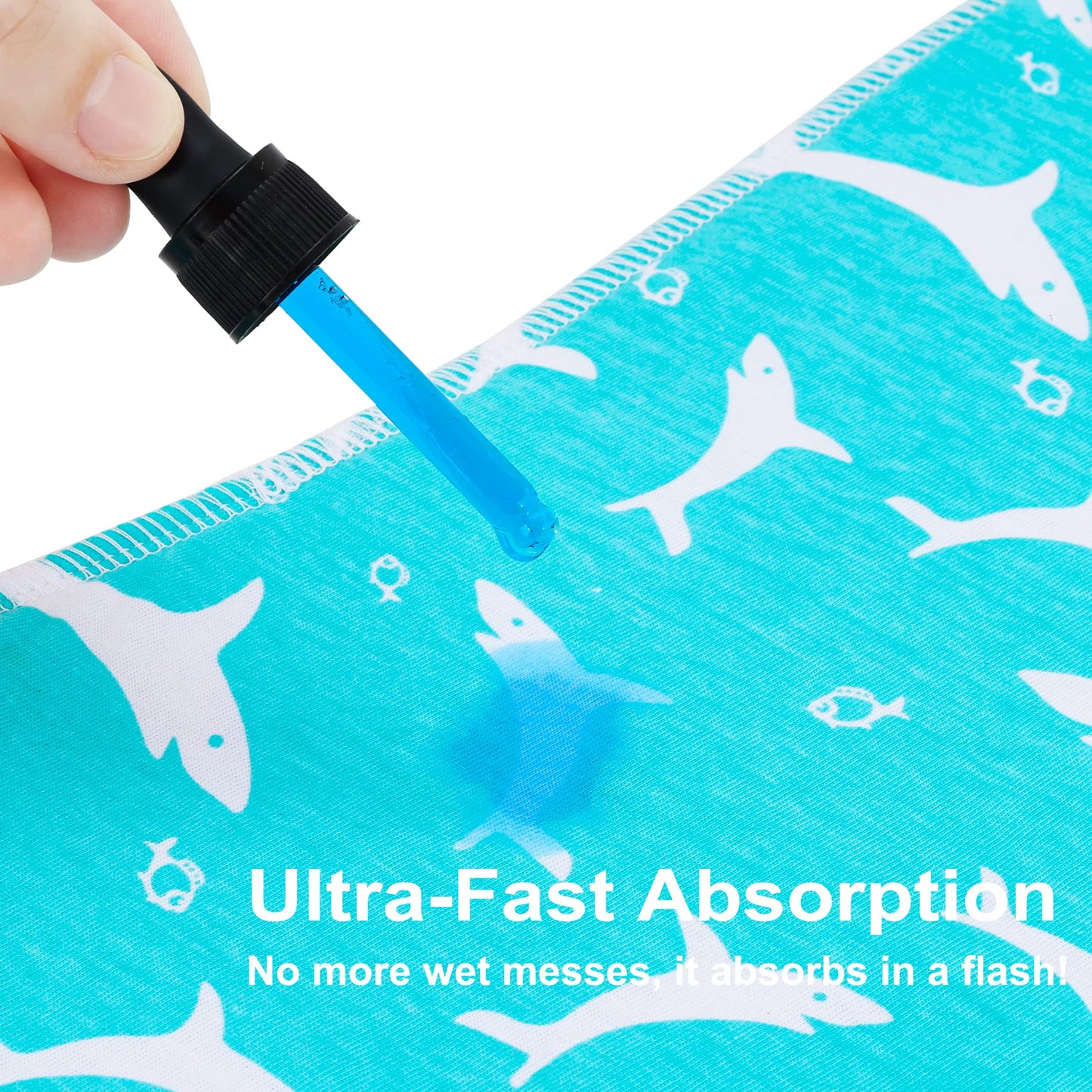 Close up of snap button mechanism on Benoxine baby bib