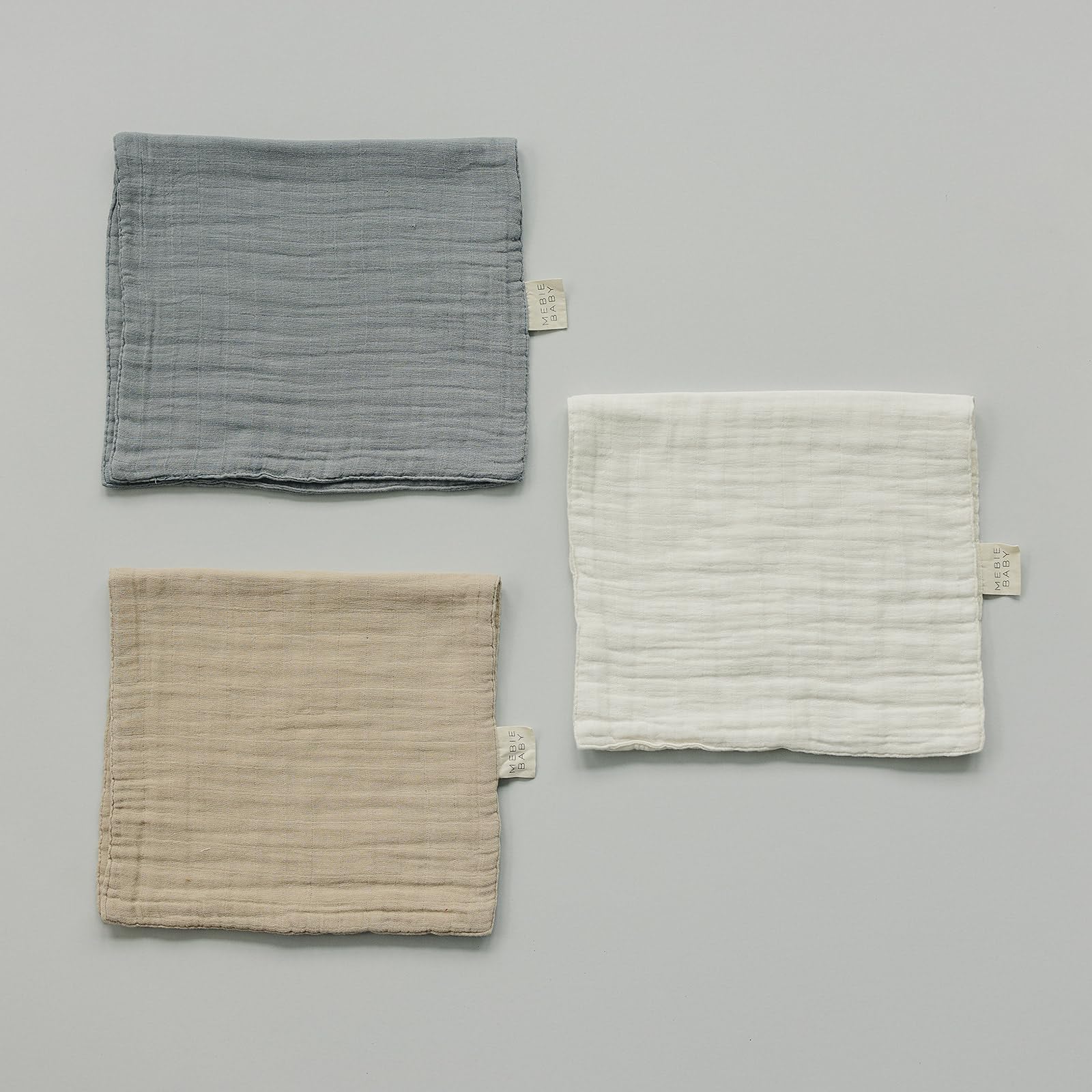 Premium imported Mebie Baby western pattern towels laid out flat highlighting the durable stitching.