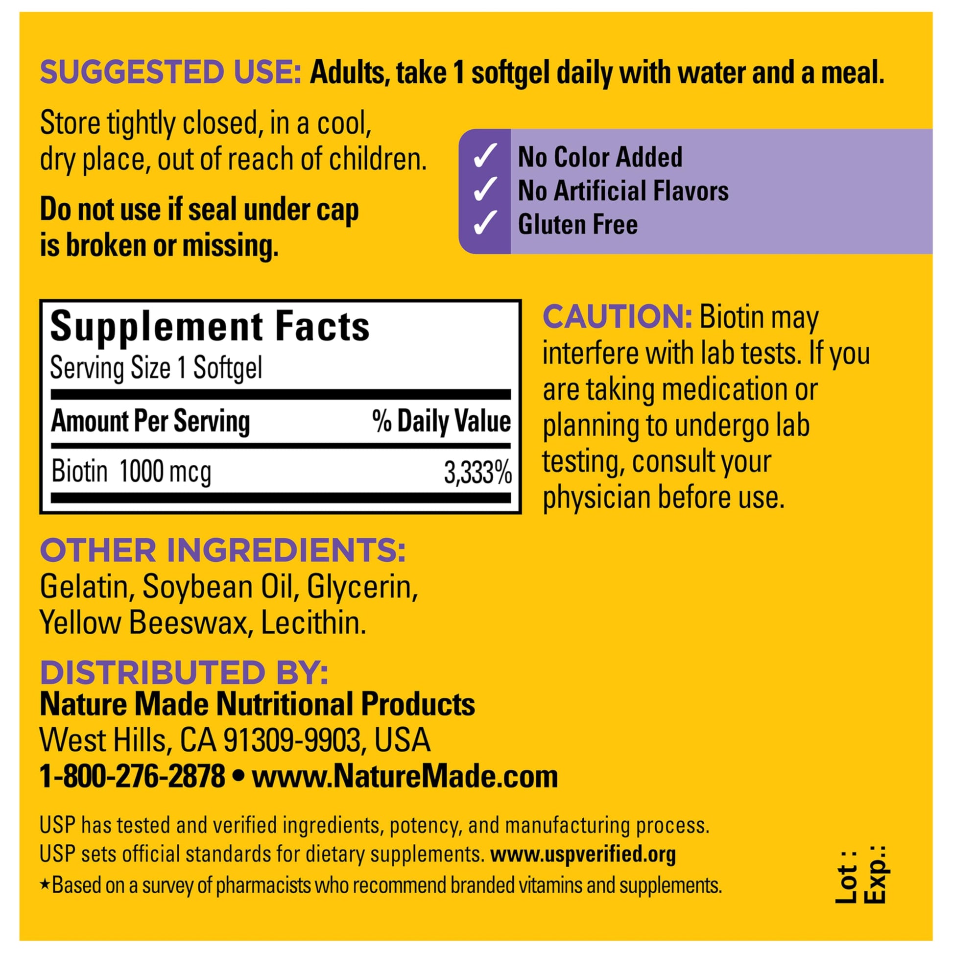 Premium imported USA biotin vitamins for wellness and beauty care