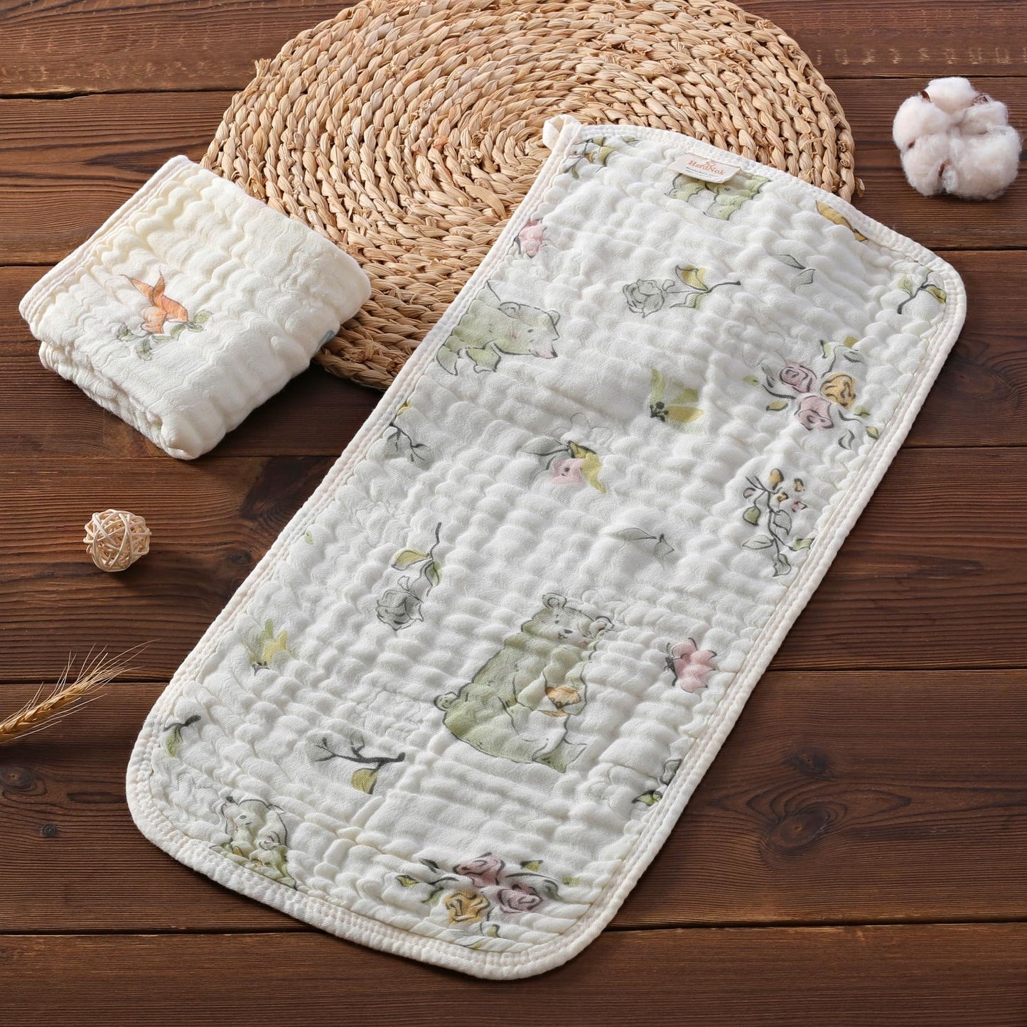Ultra soft multi layer muslin cloth for baby boys and girls packaging