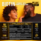 Pure Research berry flavored biotin and collagen drops dietary information
