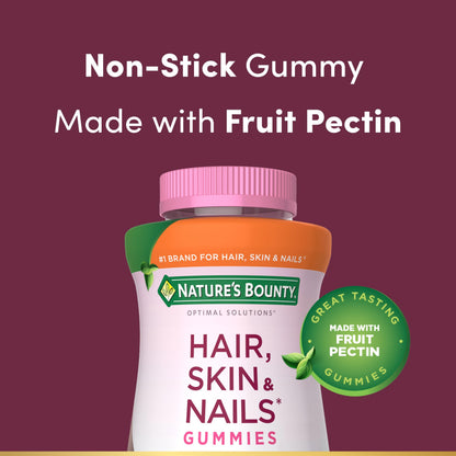 Nature's Bounty 200 count supplement bottle showing biotin and collagen nutrition facts