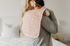 Ultra soft cotton baby burp cloths for parents shoulder