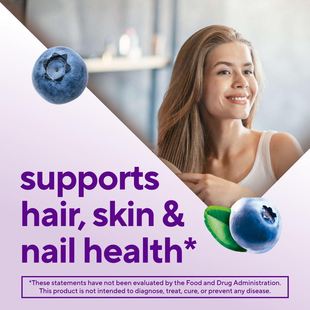 Vitafusion berry flavor chewable biotin vitamins for skin and nails